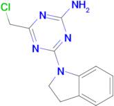 4-(chloromethyl)-6-(2,3-dihydro-1H-indol-1-yl)-1,3,5-triazin-2-amine