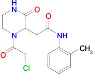 2-[1-(chloroacetyl)-3-oxopiperazin-2-yl]-N-(2-methylphenyl)acetamide