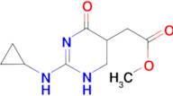 methyl [2-(cyclopropylamino)-6-oxo-1,4,5,6-tetrahydropyrimidin-5-yl]acetate