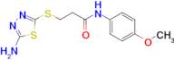 3-[(5-amino-1,3,4-thiadiazol-2-yl)thio]-N-(4-methoxyphenyl)propanamide