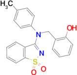 2-{[(1,1-dioxido-1,2-benzisothiazol-3-yl)(4-methylphenyl)amino]methyl}phenol