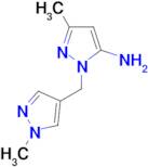 3-Methyl-1-[(1-methyl-1H-pyrazol-4-yl)methyl]-1H-pyrazol-5-amine