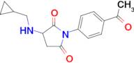 1-(4-acetylphenyl)-3-[(cyclopropylmethyl)amino]pyrrolidine-2,5-dione
