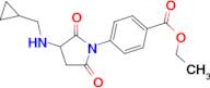 ethyl 4-{3-[(cyclopropylmethyl)amino]-2,5-dioxopyrrolidin-1-yl}benzoate