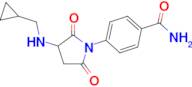 4-{3-[(cyclopropylmethyl)amino]-2,5-dioxopyrrolidin-1-yl}benzamide