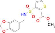 methyl 3-{[(1,3-benzodioxol-5-ylmethyl)amino]sulfonyl}thiophene-2-carboxylate