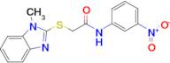 2-[(1-methyl-1H-benzimidazol-2-yl)thio]-N-(3-nitrophenyl)acetamide