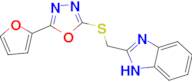 2-({[5-(2-furyl)-1,3,4-oxadiazol-2-yl]thio}methyl)-1H-benzimidazole
