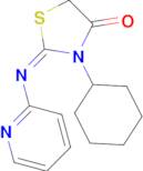 (2E)-3-cyclohexyl-2-(pyridin-2-ylimino)-1,3-thiazolidin-4-one