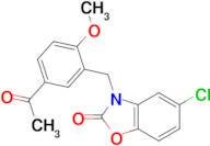 3-(5-acetyl-2-methoxybenzyl)-5-chloro-1,3-benzoxazol-2(3H)-one
