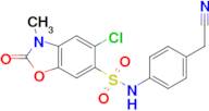 5-chloro-N-[4-(cyanomethyl)phenyl]-3-methyl-2-oxo-2,3-dihydro-1,3-benzoxazole-6-sulfonamide