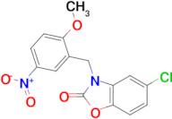 5-chloro-3-(2-methoxy-5-nitrobenzyl)-1,3-benzoxazol-2(3H)-one