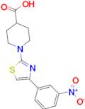 1-[4-(3-nitrophenyl)-1,3-thiazol-2-yl]piperidine-4-carboxylic acid