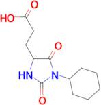 3-(1-cyclohexyl-2,5-dioxoimidazolidin-4-yl)propanoic acid