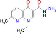 1-ethyl-7-methyl-4-oxo-1,4-dihydro-1,8-naphthyridine-3-carbohydrazide