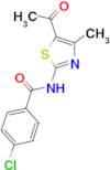 N-(5-acetyl-4-methyl-1,3-thiazol-2-yl)-4-chlorobenzamide