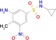 3-amino-N-cyclopropyl-4-methyl-5-nitrobenzenesulfonamide