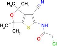 2-chloro-N-(3-cyano-4,4,6,6-tetramethyl-4,6-dihydrothieno[2,3-c]furan-2-yl)acetamide