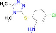 {5-chloro-2-[(4,5-dimethyl-4H-1,2,4-triazol-3-yl)thio]phenyl}amine