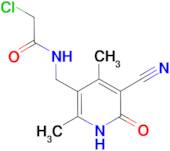 2-chloro-N-[(5-cyano-2,4-dimethyl-6-oxo-1,6-dihydropyridin-3-yl)methyl]acetamide