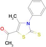 1-(4-methyl-3-phenyl-2-thioxo-2,3-dihydro-1,3-thiazol-5-yl)ethanone