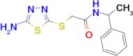 2-[(5-amino-1,3,4-thiadiazol-2-yl)thio]-N-(1-phenylethyl)acetamide