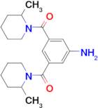 {3,5-bis[(2-methylpiperidin-1-yl)carbonyl]phenyl}amine