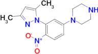 1-[3-(3,5-dimethyl-1H-pyrazol-1-yl)-4-nitrophenyl]piperazine
