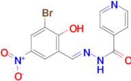 N'-[(1E)-(3-bromo-2-hydroxy-5-nitrophenyl)methylene]isonicotinohydrazide