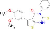 5-(3,4-dimethoxyphenyl)-2-mercapto-3-phenylthieno[2,3-d]pyrimidin-4(3H)-one