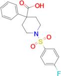 1-[(4-fluorophenyl)sulfonyl]-4-phenylpiperidine-4-carboxylic acid