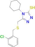 5-{[(2-chlorobenzyl)thio]methyl}-4-cyclohexyl-4H-1,2,4-triazole-3-thiol