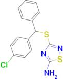 3-{[(4-chlorophenyl)(phenyl)methyl]thio}-1,2,4-thiadiazol-5-amine