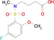 4-[[(5-fluoro-2-methoxyphenyl)sulfonyl](methyl)amino]butanoic acid