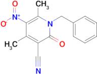 1-benzyl-4,6-dimethyl-5-nitro-2-oxo-1,2-dihydropyridine-3-carbonitrile