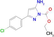 ethyl 5-amino-3-(4-chlorophenyl)-1H-pyrazole-1-carboxylate