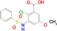 2-chloro-5-methoxy-3-[(phenylsulfonyl)amino]benzoic acid