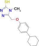 5-[(4-cyclohexylphenoxy)methyl]-4-methyl-4H-1,2,4-triazole-3-thiol