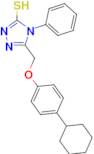 5-[(4-cyclohexylphenoxy)methyl]-4-phenyl-4H-1,2,4-triazole-3-thiol