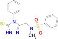 N-[(5-mercapto-4-phenyl-4H-1,2,4-triazol-3-yl)methyl]-N-methylbenzenesulfonamide