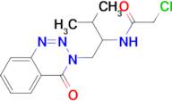 2-chloro-N-{2-methyl-1-[(4-oxo-1,2,3-benzotriazin-3(4H)-yl)methyl]propyl}acetamide