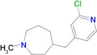 4-[(2-chloropyridin-4-yl)methyl]-1-methylazepane