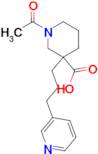 1-acetyl-3-(3-pyridin-3-ylpropyl)piperidine-3-carboxylic acid