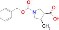 (3S,4R)-1-(BENZYLOXYCARBONYL)-4-METHYLPYRROLIDINE-3-CARBOXYLIC ACID