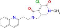 7-CHLORO-5-METHYL-2-(2-(QUINOLIN-2-YL)ETHYL)-2,3-DIHYDRO-1H-PYRROLO[3,4-C]PYRIDINE-1,6(5H)-DIONE