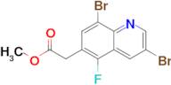 METHYL 2-(3,8-DIBROMO-5-FLUOROQUINOLIN-6-YL)ACETATE