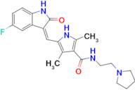 (Z)-5-(5-FLUORO-2-OXO-2,3-DIHYDRO-1H-INDOL-3-YLIDENEMETHYL)-2,4-DIMETHYL-N-[2-(1-PYRROLIDINYL)ETHYL]-1H-PYRROLE-3-CARBOXAMIDE