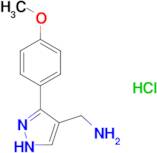 {[3-(4-methoxyphenyl)-1H-pyrazol-4-yl]methyl}amine hydrochloride