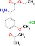 ethyl 3-amino-3-(4-isopropoxy-3-methoxyphenyl)propanoate hydrochloride