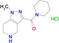 1-methyl-3-(piperidin-1-ylcarbonyl)-4,5,6,7-tetrahydro-1H-pyrazolo[4,3-c]pyridine hydrochloride